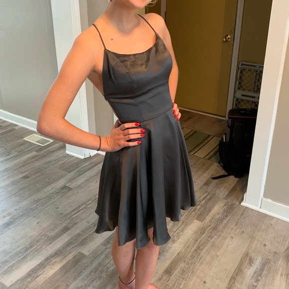 Gunmetal homecoming dress. - Picture 1 of 4